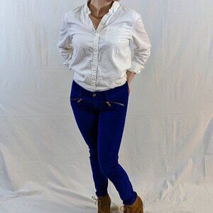Gap 1969 Always Skinny Cobalt Blue Velvet Pants